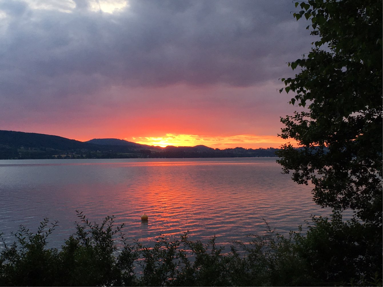 Sonnenuntergang am Attersee