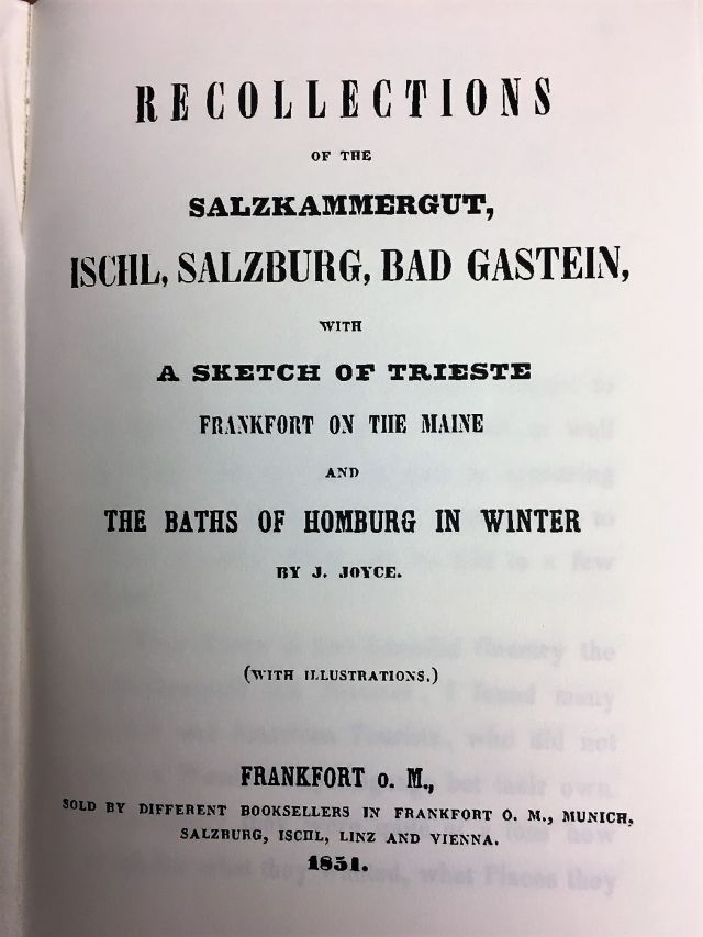 Joyce Recollections of the Salzkammergut