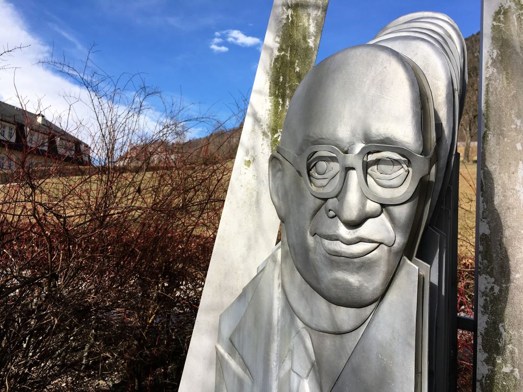 Leo Perutz Denkmal am Wolfgangsee