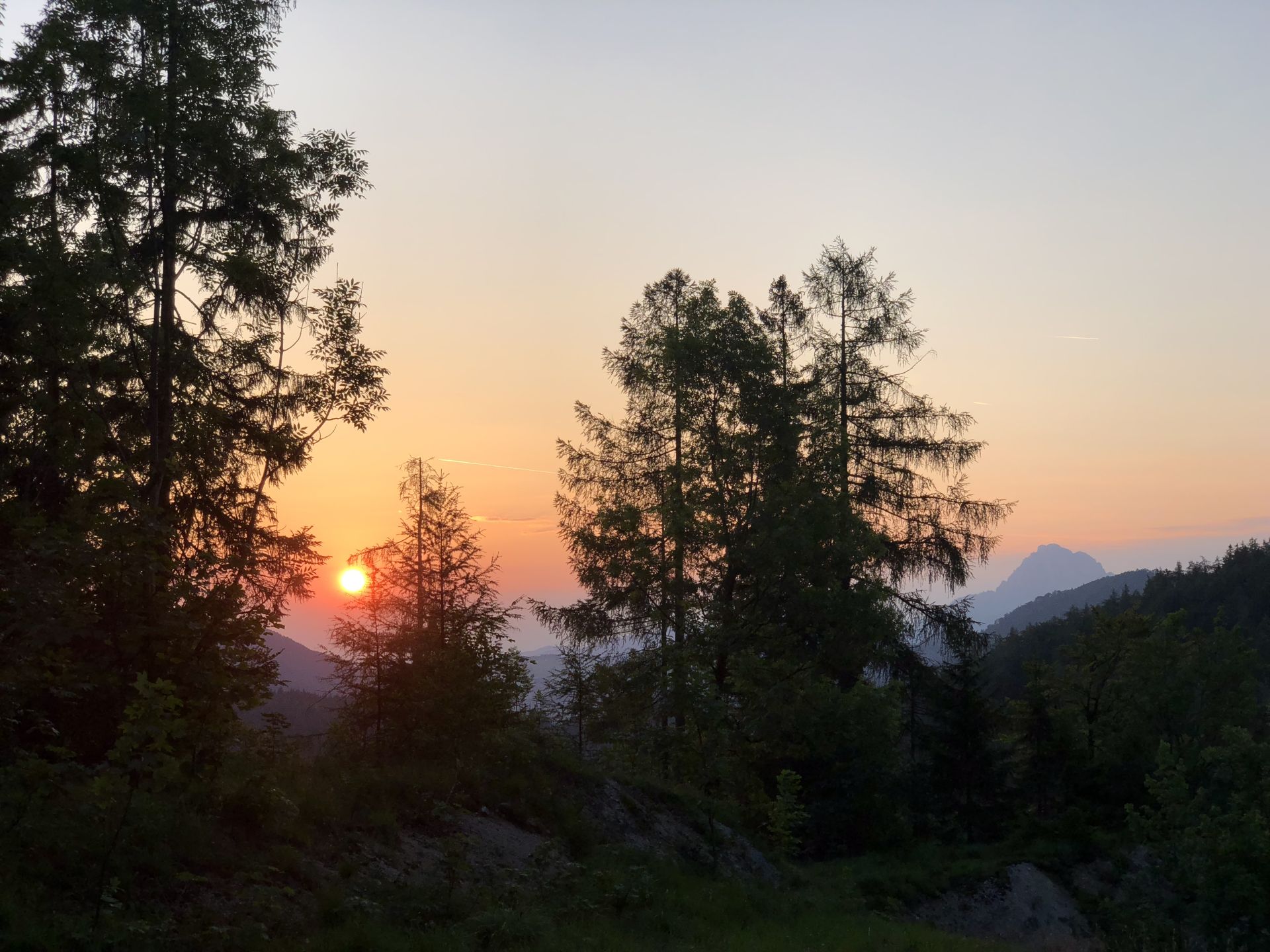Hochlecken Aufstieg Blick zum Traunstein