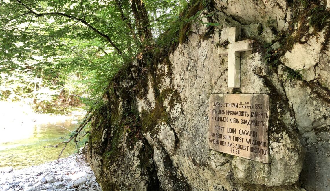 Gagarin Gedenktafel im Rettenbach